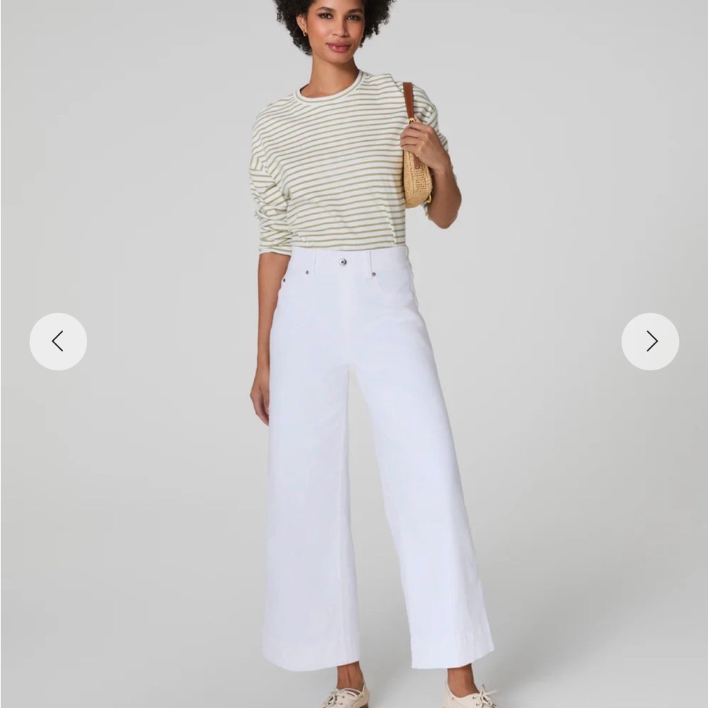 SPANX White Wide-Leg Pants